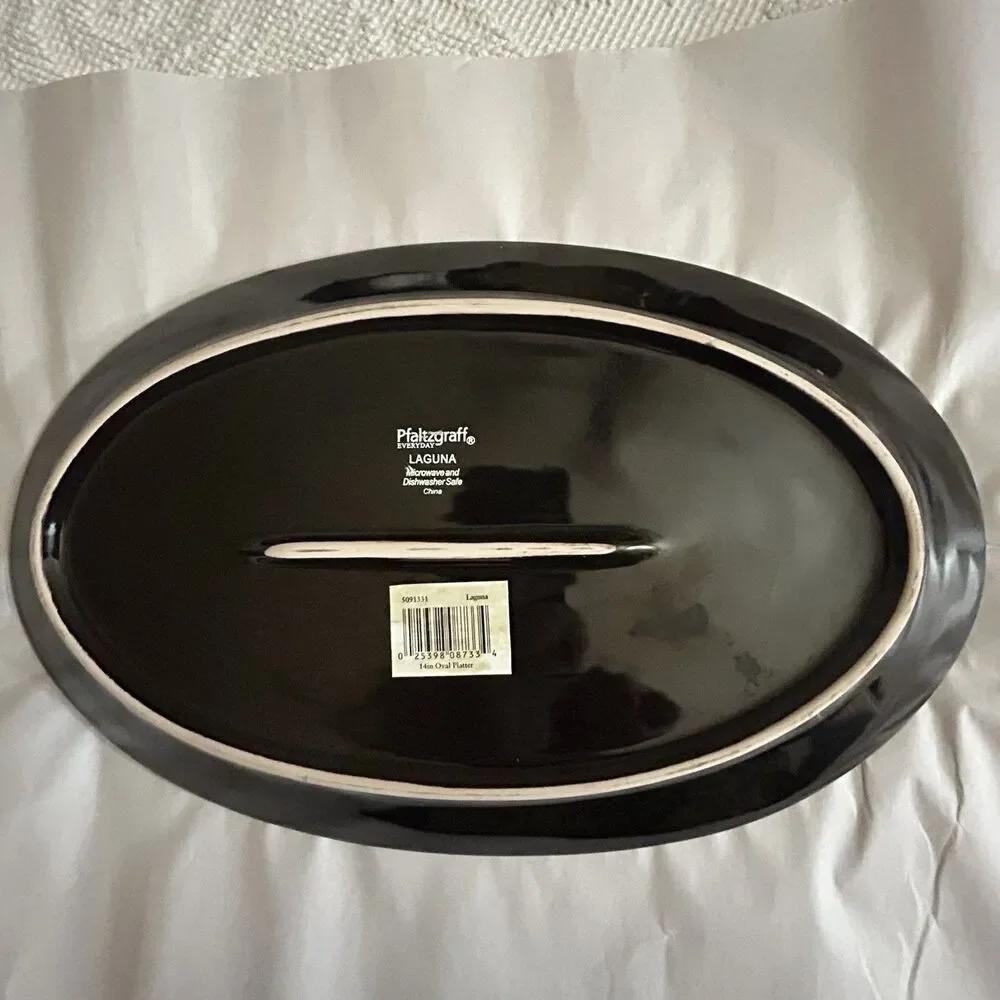 Pfaltzgraff Everyday Laguna 14” Diameter Platter Microwave and Dishwasher Safe